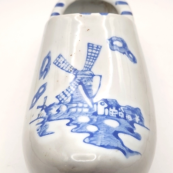 Vintage Delft Blue & White Hand Painted Dutch Shoe - Picture 7 of 7